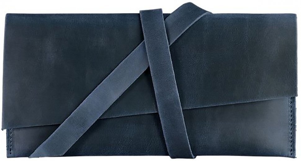 Кожаный тревел-кейс темно-синего цвета из винтажной кожи BlankNote (12907)