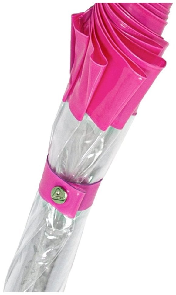 Парасоля-тростина жіноча Fulton Birdcage-1 L041 Pink (Механіка, тростина, прозора з рожевими вставками) 93797 modnotak фото №11