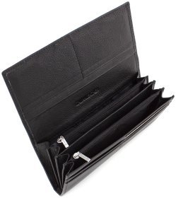 Классический женский кошелек черного цвета из гладкой кожи ST Leather (16886)