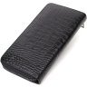 Місткий жіночий гаманець з натуральної шкіри з тисненням під крокодила BOND (2421980) - 2
