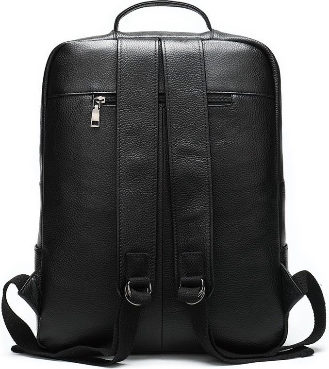 Элегантный городской кожаный рюкзак черного цвета VINTAGE STYLE (20037)