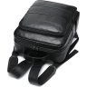 Елегантний міський шкіряний рюкзак чорного кольору VINTAGE STYLE (20037) - 6