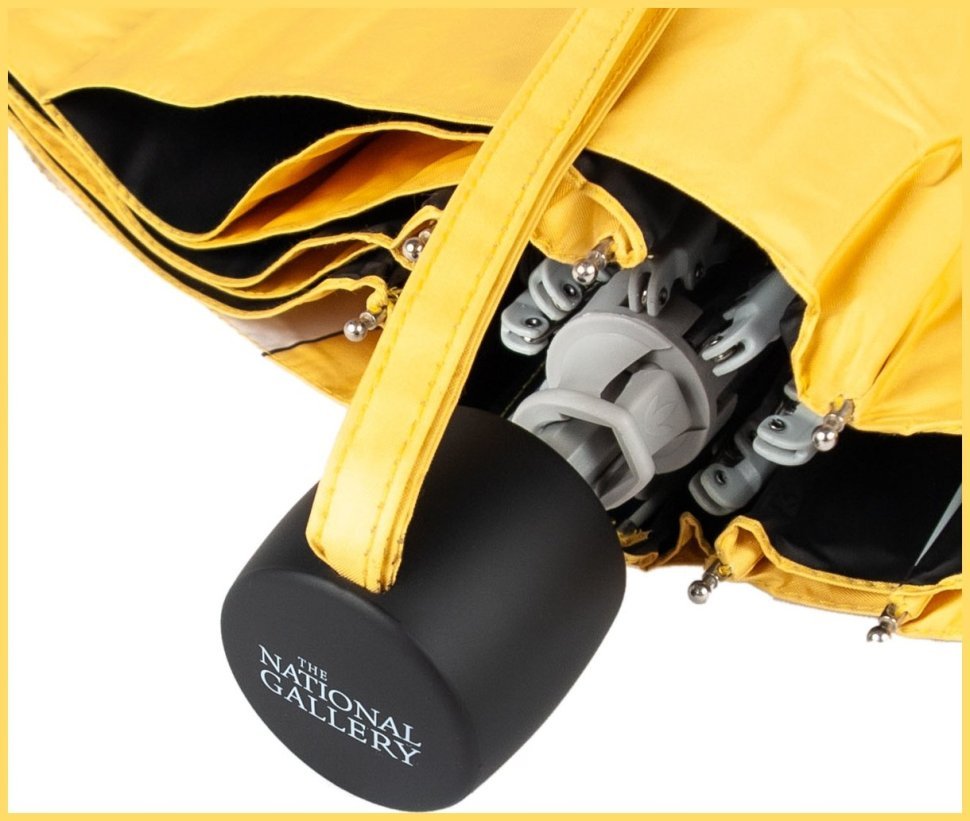 Женский складной зонт Fulton L884-040171 National Gallery Minilite-2 UV Sunflowers (Желтый с принтом подсолнуха, механика) 94297 modnotak фото №10