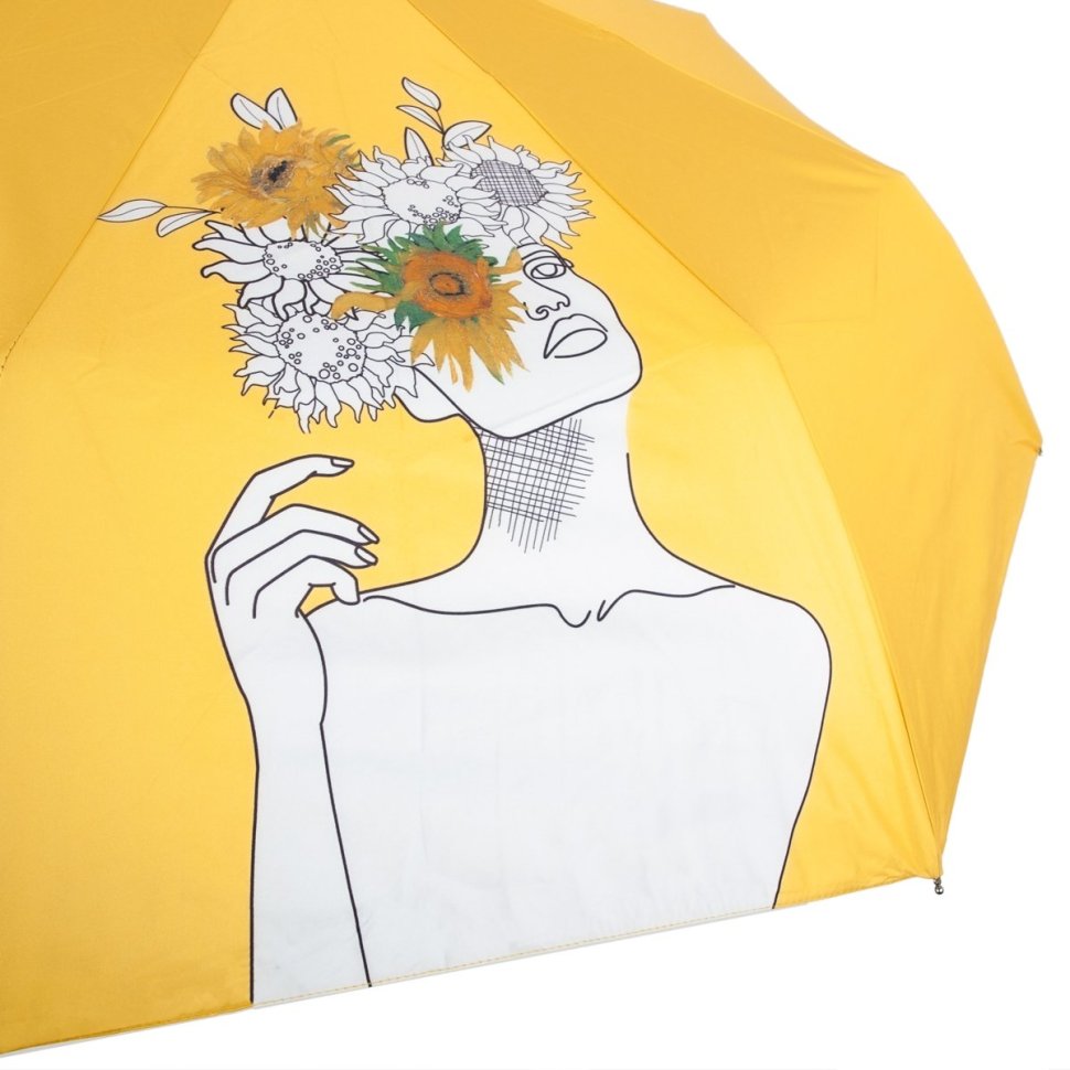 Женский складной зонт Fulton L884-040171 National Gallery Minilite-2 UV Sunflowers (Желтый с принтом подсолнуха, механика) 94297 modnotak фото №12