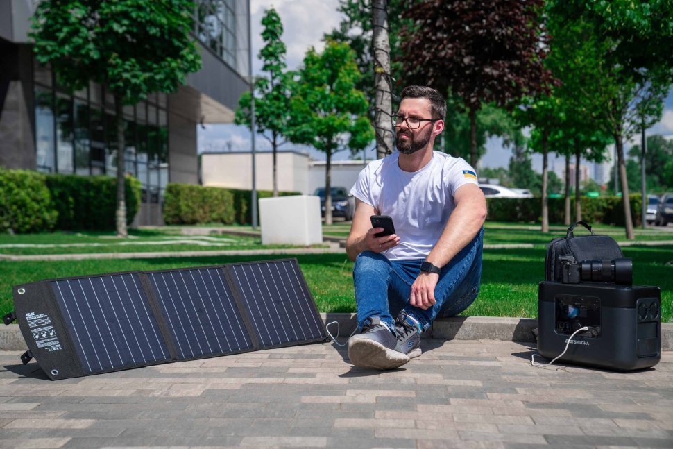 Портативна сонячна панель 2E, DC 60 Вт, USB-С 18 Вт, USB-A 24 Вт modnotak фото №5