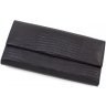 Чорний гаманець з італійської шкіри з двома відділеннями на кнопках Tony Bellucci (10817) - 4