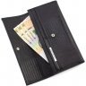 Чорний гаманець з італійської шкіри з двома відділеннями на кнопках Tony Bellucci (10817) - 7