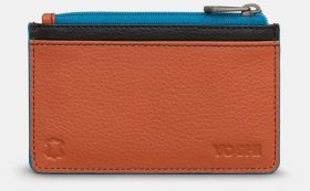 Картхолдер з RFID-захистом з натуральної шкіри в чорному кольорі з різнокольоровими вставками Yoshi 94397