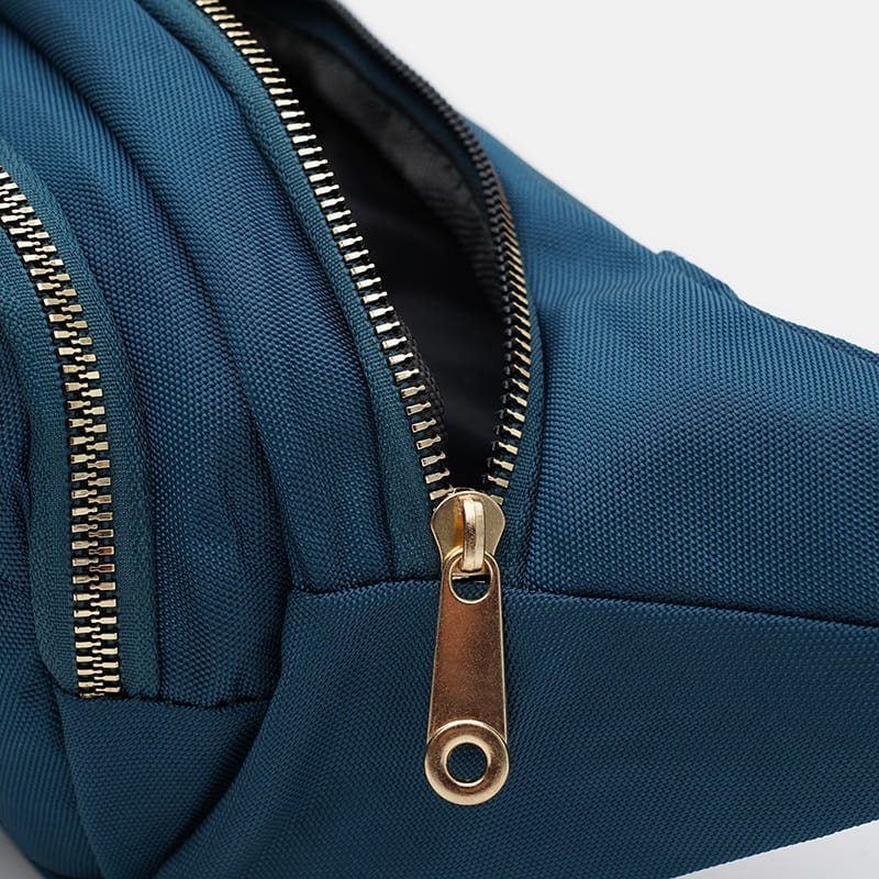 Женская сумка бананка из текстиля с цветочным декором Monsen 104497 синего цвета фото №4 Женская сумка бананка из текстиля с цветочным декором Monsen 104497 синего цвета modnotak фото №4