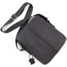 Просторная кожаная сумка черного цвета на плечо Leather Collection (11128) - 5