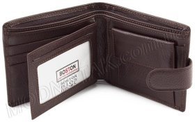 Чоловіче портмоне з натуральної шкіри на кнопці BOSTON (18367)