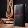 Кожаный кошелек-клатч из натуральной кожи черно-красного цвета KARYA (2421183) - 9