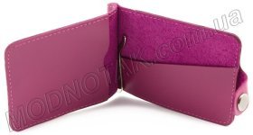 Женский зажим для купюр из гладкой кожи на кнопке ST Leather (17825)