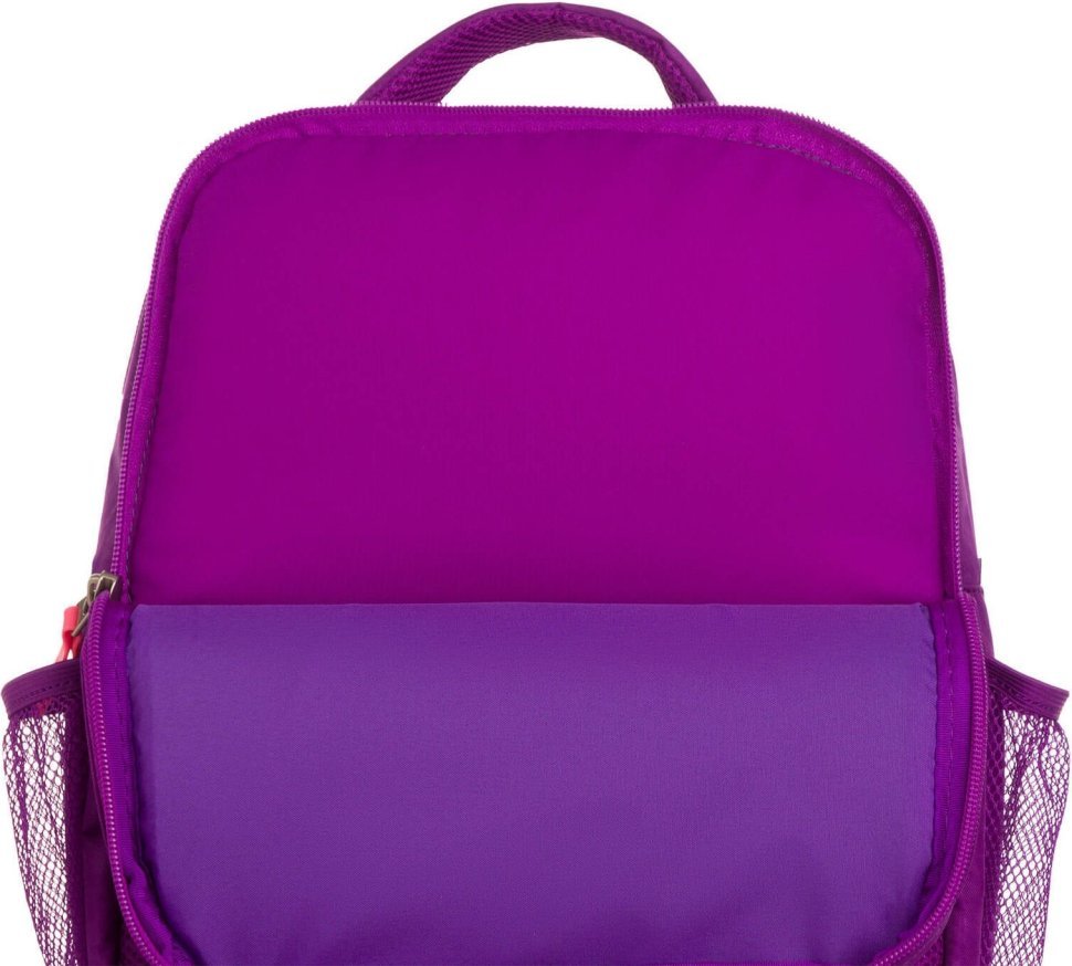 Шкільний текстильний рюкзак фіолетового кольору з однорогом Bagland 55697