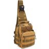 Чоловіча тактична сумка-слінг із текстилю кольору хакі Monsen (55997) - 1