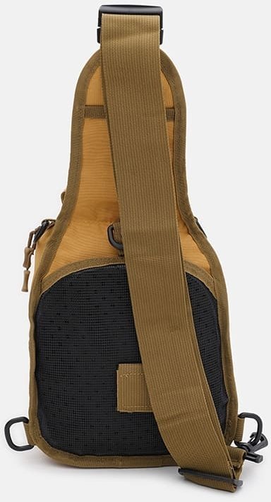 Мужская тактическая сумка-слинг из текстиля цвета хаки Monsen (55997)