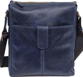 Вінтажна наплічна сумка - планшет в синьому кольорі VATTO (11938)