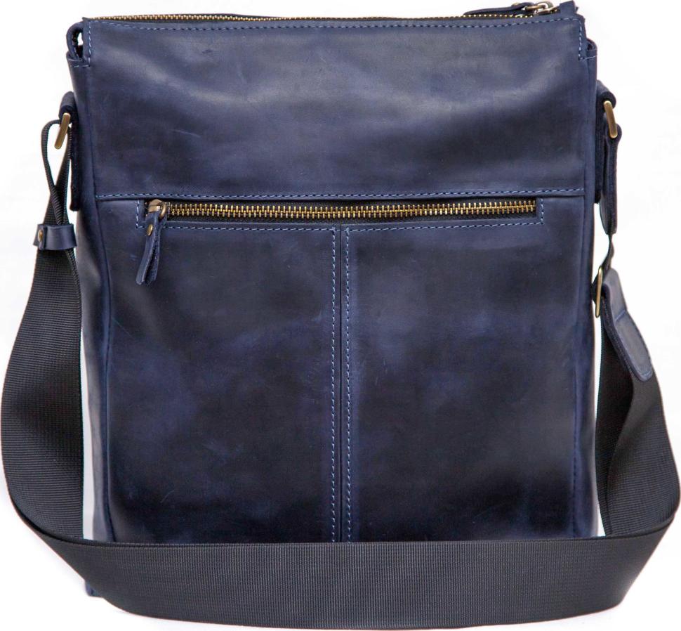 Винтажная наплечная сумка - планшет в синем цвете VATTO (11938)