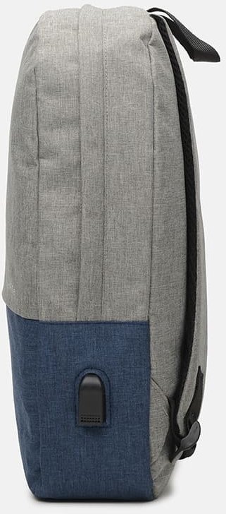 Сіро-синій чоловічий рюкзак з поліестеру під ноутбук Remoid (56697)