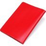 Кожаная женская обложка на паспорт красного цвета с надписью SHVIGEL (2413975) - 3