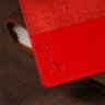 Кожаная женская обложка на паспорт красного цвета с надписью SHVIGEL (2413975) - 9
