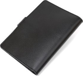 Черная обложка для документов из натуральной гладкой кожи Shvigel (2416523)