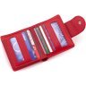 Невеликий жіночий гаманець із натуральної шкіри червоного кольору на кнопці ST Leather 1767297 - 5