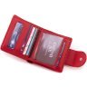 Невеликий жіночий гаманець із натуральної шкіри червоного кольору на кнопці ST Leather 1767297 - 6