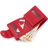 Невеликий жіночий гаманець із натуральної шкіри червоного кольору на кнопці ST Leather 1767297 - 7