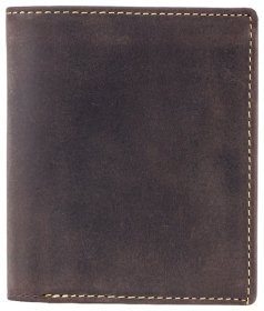 Мініатюрне чоловіче портмоне з вінтажної шкіри коричневого кольору Visconti Spear 77397