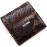 Жіночий гаманець коричневий з натуральної шкіри під змію Karya 67497 - 3