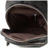 Черная кожаная мужская сумка-слинг через плечо Tiding Bag 77497 - 2