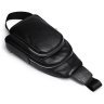 Черная кожаная мужская сумка-слинг через плечо Tiding Bag 77497 - 3