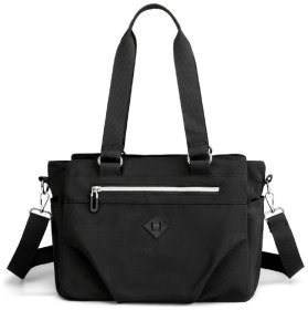 Повсякденна жіноча сумка середнього розміру з текстилю чорного кольору Confident 77597