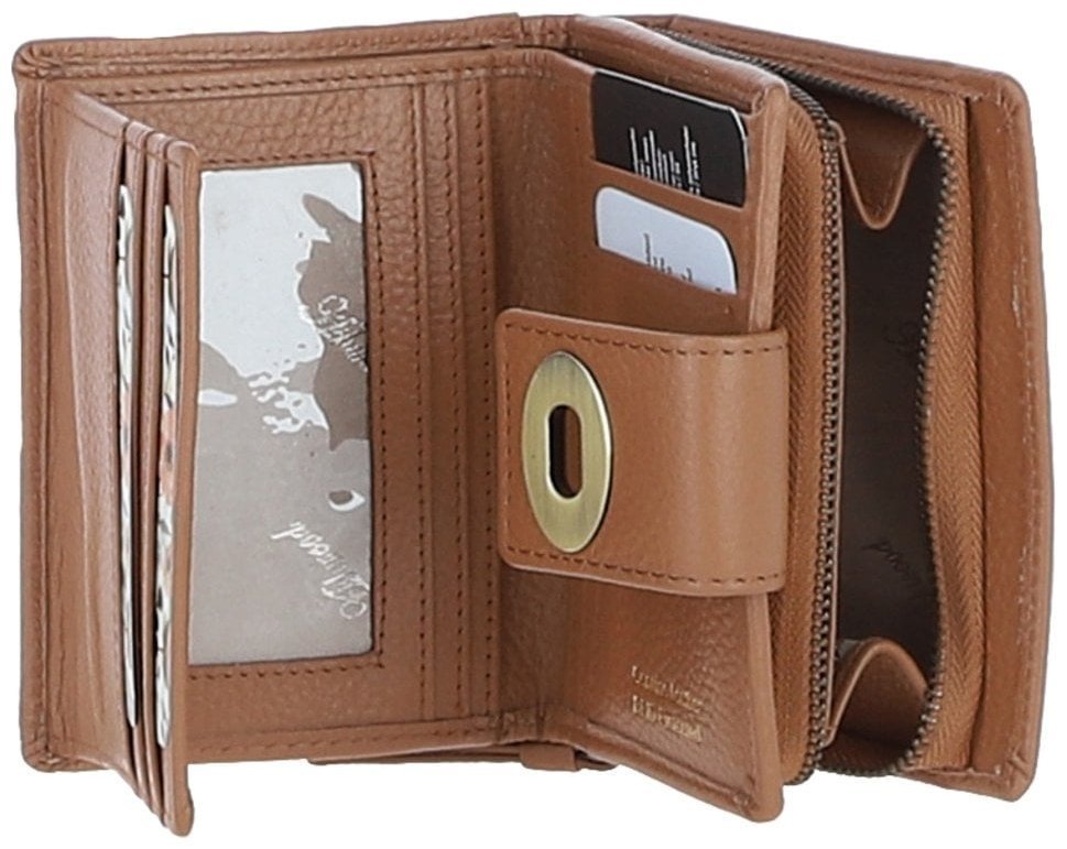 Місткий жіночий гаманець з натуральної шкіри з RFID-захистом Ashwood Y60 Butterscotch 97797 коричневого кольору фото №2 Місткий жіночий гаманець з натуральної шкіри з RFID-захистом Ashwood Y60 Butterscotch 97797 коричневого кольору modnotak фото №2