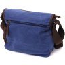 Текстильна чоловіча сумка наплічна синього кольору для ноутбука 13 дюймів Vintage 2422203 - 2