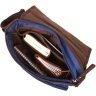 Текстильна чоловіча сумка наплічна синього кольору для ноутбука 13 дюймів Vintage 2422203 - 5