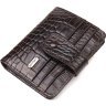 Компактний чоловічий гаманець із натуральної шкіри з тисненням під крокодила без монетниці CANPELLINI (2421689) - 1
