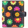 Компактний жіночий гаманець із натуральної шкіри з різнокольоровими квітами Visconti Sunshine 68897 - 10