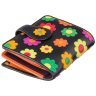 Компактный женский кошелек из натуральной кожи с разноцветными цветами Visconti Sunshine 68897 - 12