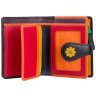 Компактный женский кошелек из натуральной кожи с разноцветными цветами Visconti Sunshine 68897 - 13