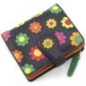 Компактный женский кошелек из натуральной кожи с разноцветными цветами Visconti Sunshine 68897 - 3