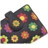 Компактний жіночий гаманець із натуральної шкіри з різнокольоровими квітами Visconti Sunshine 68897 - 8
