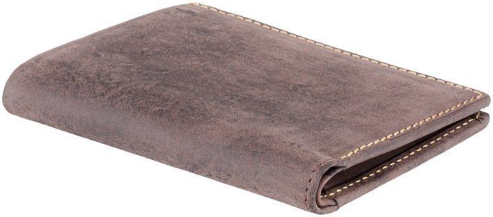 Винтажный мужской кошелек из натуральной кожи темно-коричневого цвета с RFID - Visconti Javelin 68997
