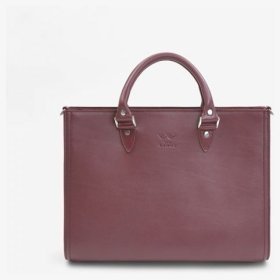 Женская сумка из натуральной высококачественной кожи бордового цвета BlankNote Fancy 78997