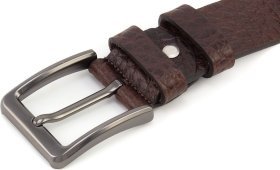 Итальянский коричневый ремень из кожи буйвола Gherardini 40673-GHBR