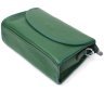 Компактна жіноча шкіряна сумка зеленого кольору з плечовим ремінцем Vintage 2422260 - 3
