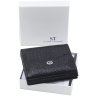 Чорний жіночий гаманець з лакової шкіри під рептилію з монетницею ST Leather 70798 - 8