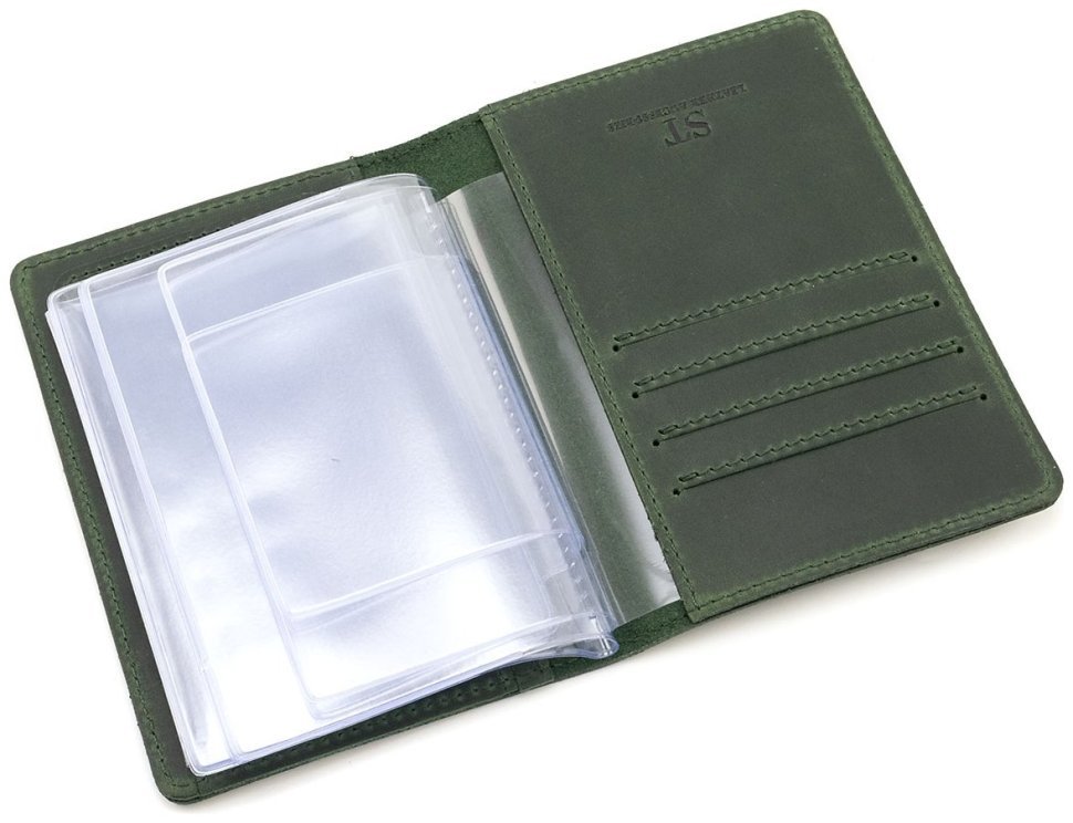 Винтажная обложка кожаная для автодокументов с изображением Гелика 90798 modnotak фото №4