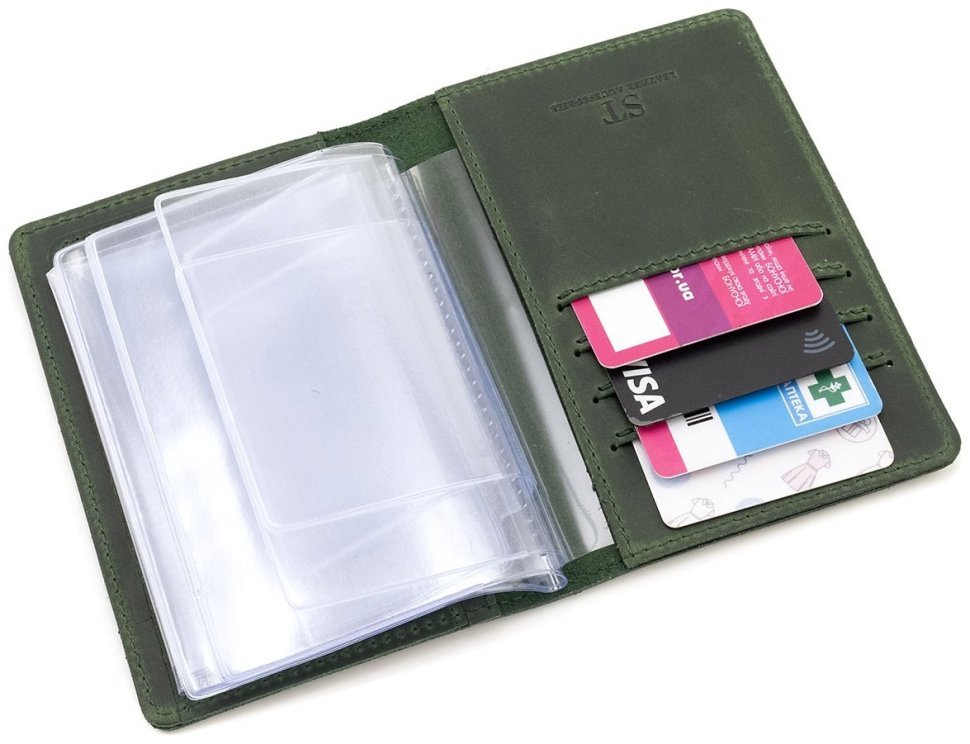 Винтажная обложка кожаная для автодокументов с изображением Гелика 90798 modnotak фото №8